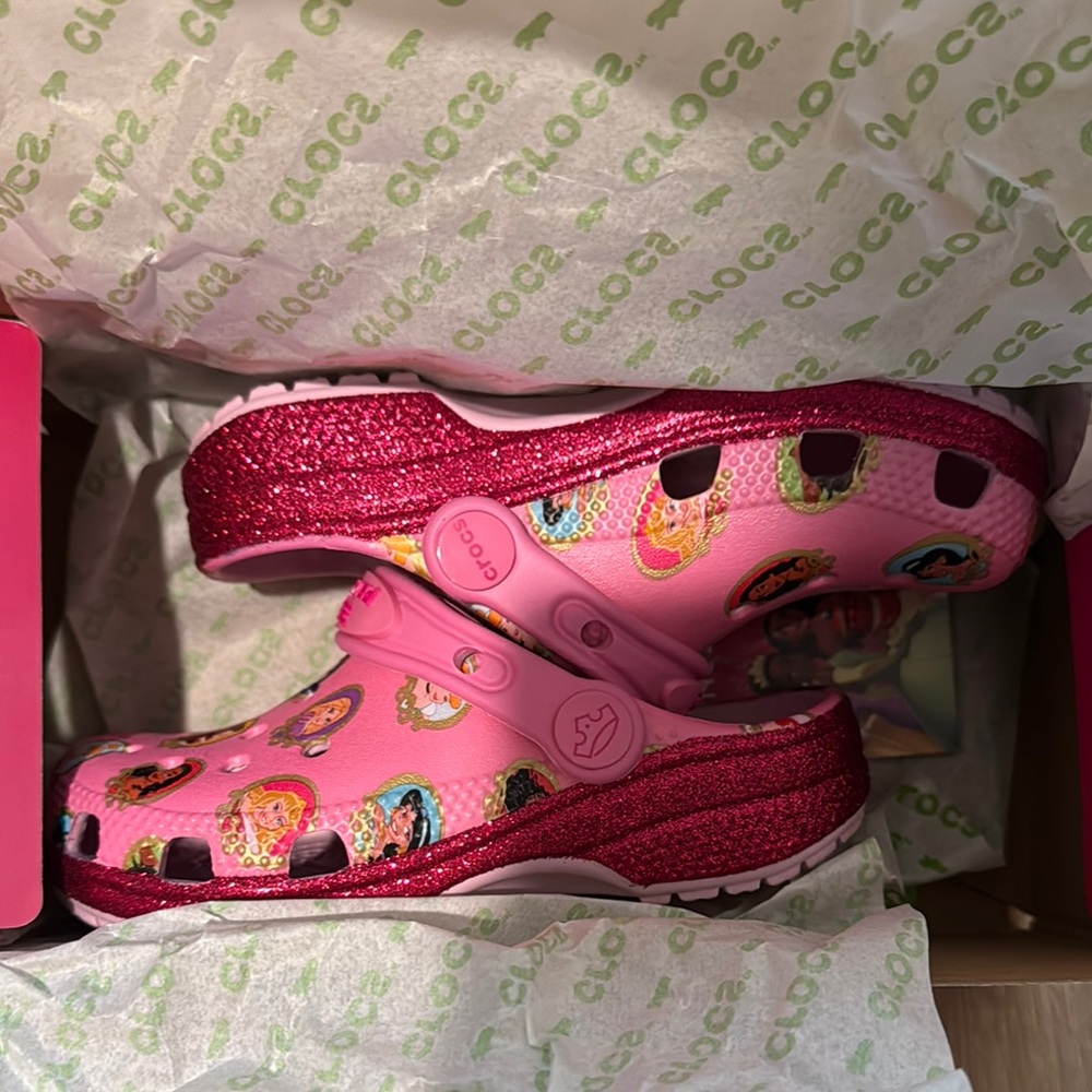 SOLD: BRAND NEW Crocs Kids' Pink Glitter Clogs